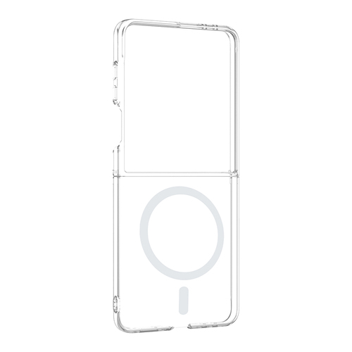 Galaxy Z Flip 7 Kılıf Kamera Korumalı MagSafe Şarj Özellikli Lüx Şeffaf London Silikon Kapak