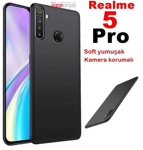 Realme 5 Pro Kamera Korumalı Mat Soft Kalite Silikon Kılıf