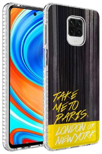 Xiaomi Redmi Note 9S Kılıf Airbag Kenarlı Renkli Desenli Elegans Silikon