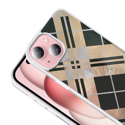 iPhone 14 Kılıf Parlak Desenli İnce Tasarım Mep Kapak