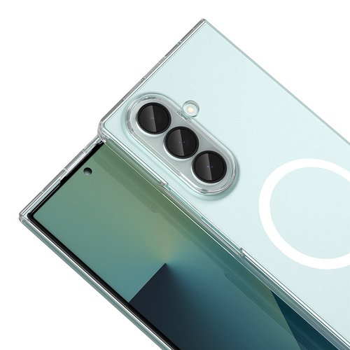 Galaxy Z Fold 7 Kılıf Kamera Korumalı MagSafe Şarj Özellikli Lüx Şeffaf London Silikon Kapak