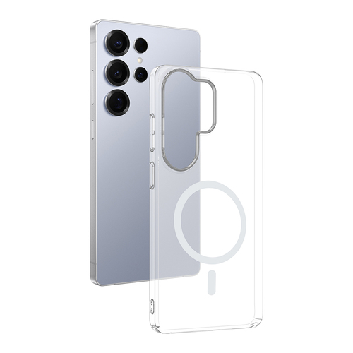 Galaxy S26 Ultra Kılıf Kamera Korumalı MagSafe Şarj Özellikli Lüx Şeffaf London Silikon Kapak