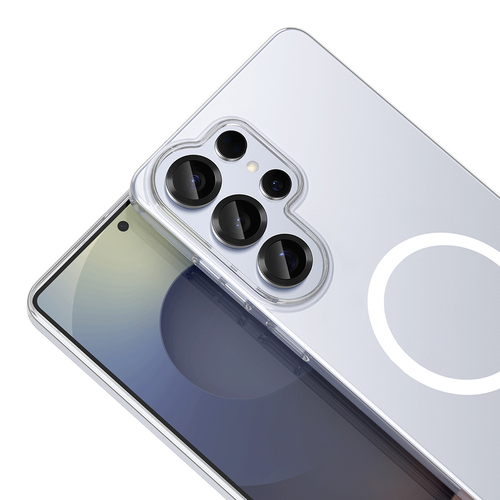 Galaxy S26 Ultra Kılıf Kamera Korumalı MagSafe Şarj Özellikli Lüx Şeffaf London Silikon Kapak