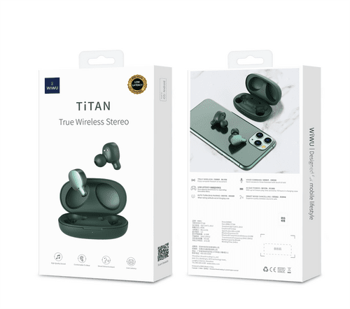 Wiwu Airbuds Titan Bluetooth Kablosuz Kulak İçi Kulaklık v5.0 Hi-Fi Superior Stereo Dokunmatik