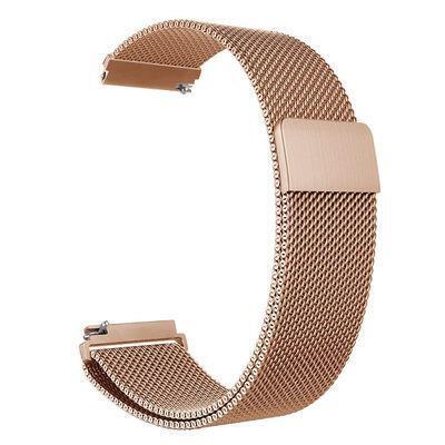 Oppo Watch 46mm 22mm Metal Tel Örgü Lüx Kordon + Metal Kordon Dönüştürücü