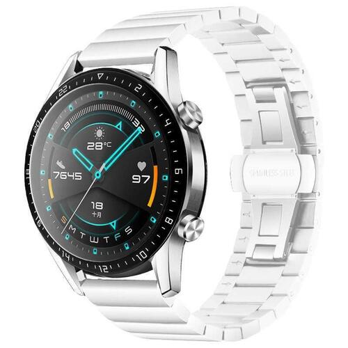 Oppo Watch 46mm 22mm Yandan Klipsli Paslanmaz Çelik Kordon + Metal Kordon Dönüştürücü