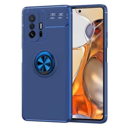 Xiaomi Mi 11T Pro 5G Kılıf Yüzüklü Standlı Manyetik Kamera Korumalı Silikon