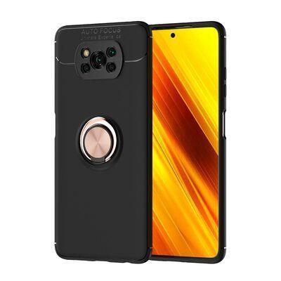 Xiaomi Poco X3 Kılıf Stantlı Yüzüklü Halkalı Manyetik Kılıf