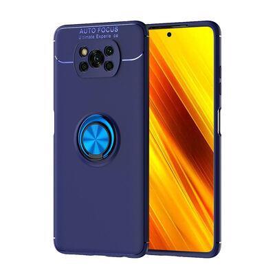 Xiaomi Poco X3 Kılıf Stantlı Yüzüklü Halkalı Manyetik Kılıf