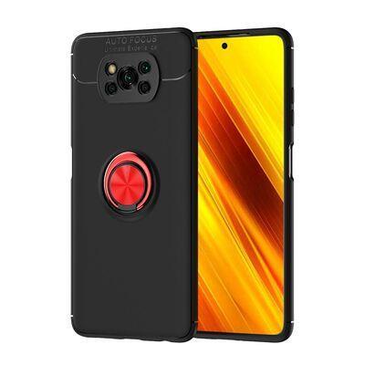 Xiaomi Poco X3 Kılıf Stantlı Yüzüklü Halkalı Manyetik Kılıf