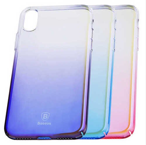 Orijinal Baseus iPhone X/XS Kılıf Glaze Renk Geçişli Trasnparan