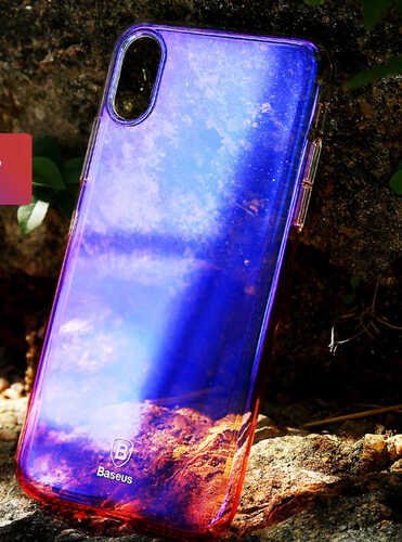 Orijinal Baseus iPhone X/XS Kılıf Glaze Renk Geçişli Trasnparan