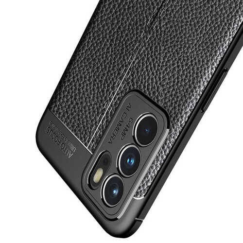 Oppo Reno 6 4G Kılıf Deri Desenli Kamera Korumalı Silikon