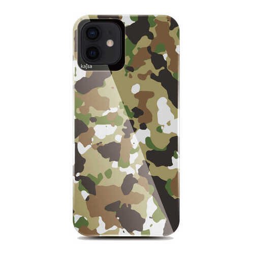 Apple iPhone 12 Kılıf Asker Desenli Kajsa Camo Kapak