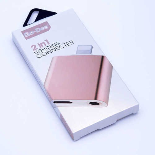 Go Des GD-CT04 2 in 1 Lightning Kulaklık ve Şarj Çevirici Connector