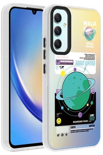 Galaxy A24 Kılıf Desenli Kamera Çerçeveli Sert Dragon Kapak