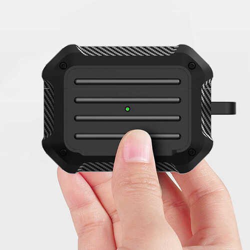 Wiwu APC006 Airpods Pro Kılıf Ekstra Darbe Emici Karbon Fiber Tasarım