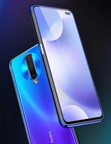 Redmi K30 / Poco X2 Kılıf İnce Köşeleri Renkli Şeffaf Silikon