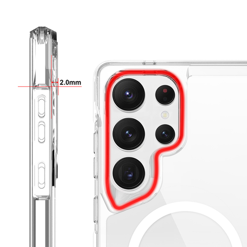 Galaxy S25 Ultra Kılıf Magsafe Şarj Özellikli Kamera Çıkıntılı T-Max Magsafe Kapak