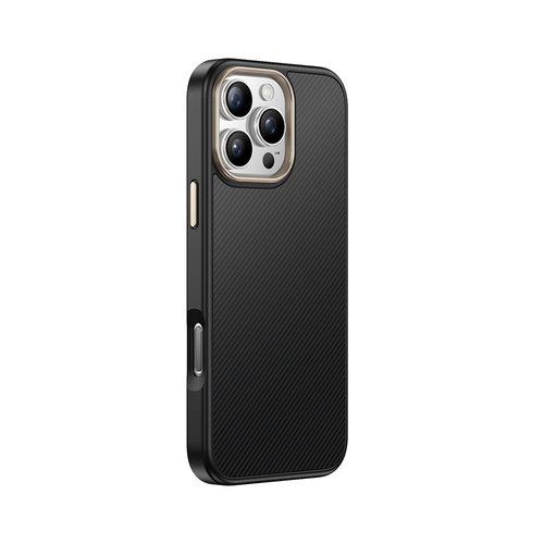 iPhone 16 Pro Max Kılıf M-safe Şarj Özellikli Karbon Fiber Görünümlü Antina Kapak