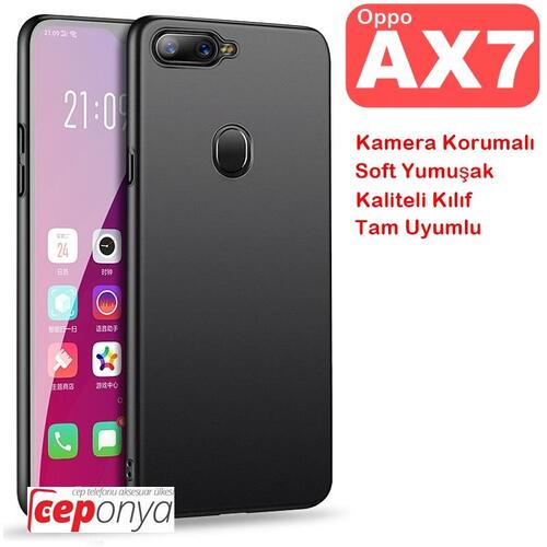 Oppo AX7 Kamera Korumalı Kaliteli Mat Soft Silikon Kılıf