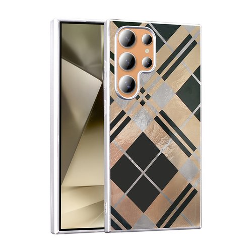 Galaxy S23 Ultra Kılıf Parlak Desenli İnce Tasarım Mep Kapak