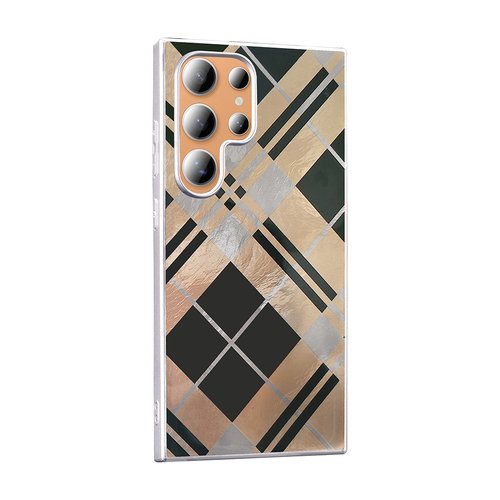 Galaxy S23 Ultra Kılıf Parlak Desenli İnce Tasarım Mep Kapak