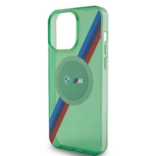 iPhone 15 Pro Kılıf BMW Magsafe Şarj Özellikli Transparan Tricolor Stripes Orjinal Lisanslı Kapak