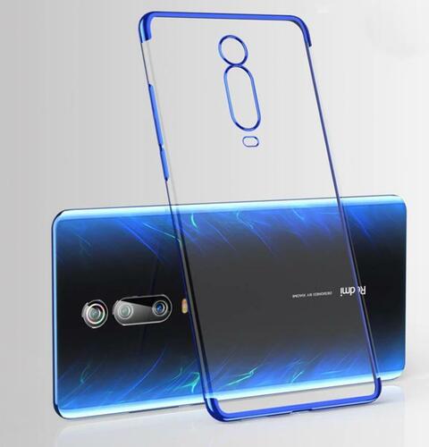 Xiaomi Mi 9T Köşeleri Renkli Şeffaf Kamera Korumalı Kılıf