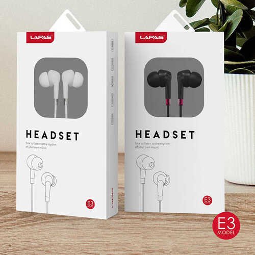 Lapas E3 Ergonomik Dizayn 3.5mm Kulaklık