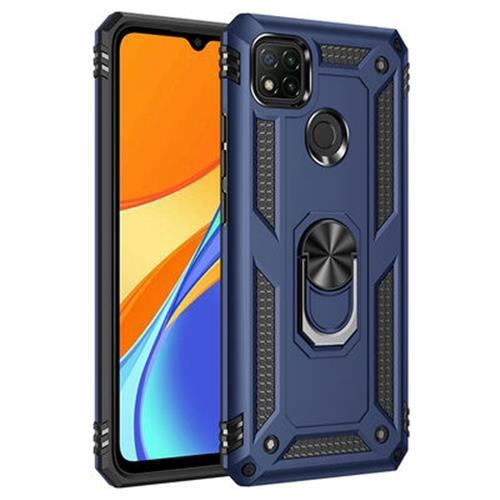 Xiaomi Redmi 9C Kılıf Yüzüklü Standlı Manyetikli Armor Zırh Kılıf