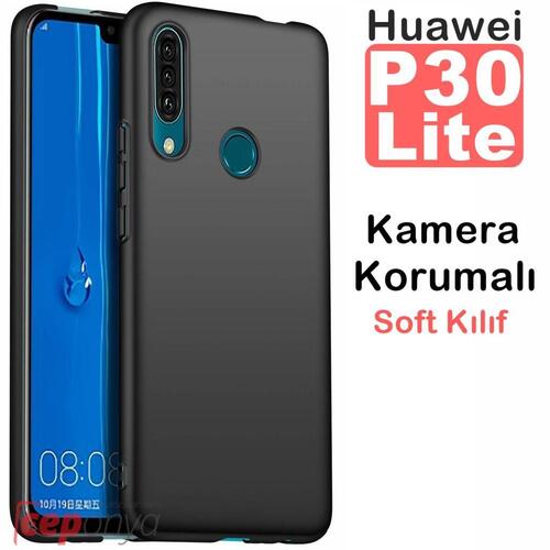 Huawei P30 Lite Kamera Korumalı Mat Soft Esnek Silikon Kılıf