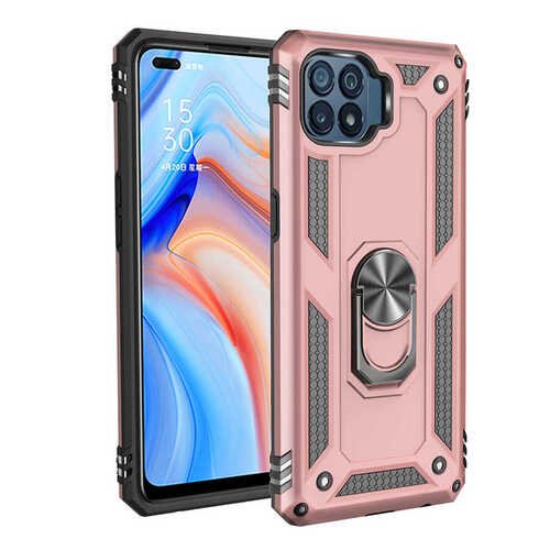 Oppo Reno 4 Lite Kılıf Standlı Armor Zırh Vega Silikon