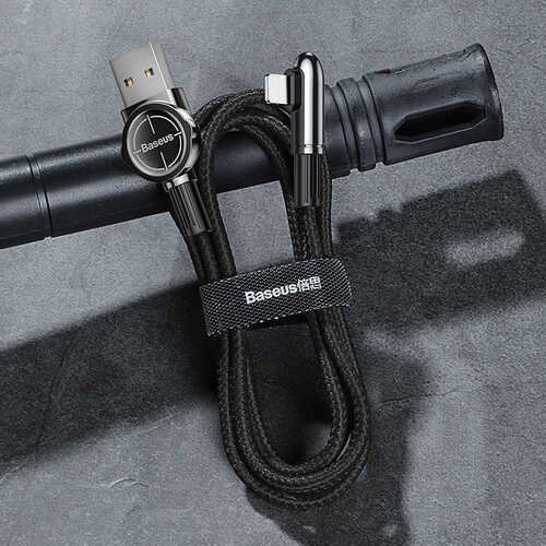 Orijinal Baseus Mobil Oyun USB Kablo Ligthning Çıkış 2.4A 2M Siyah