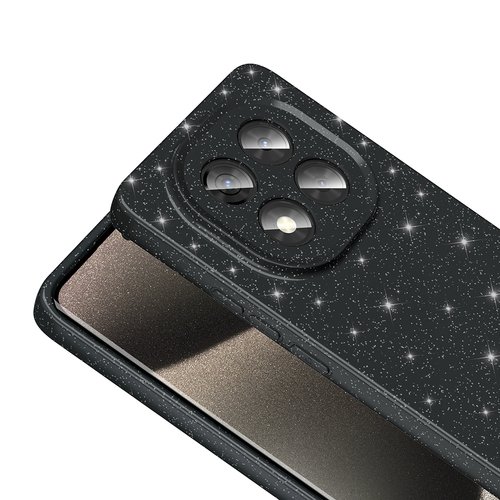 Xiaomi Redmi Note 14 Pro 4G Kılıf Kamera Korumalı Simli Parıltılı Lüks Silikon