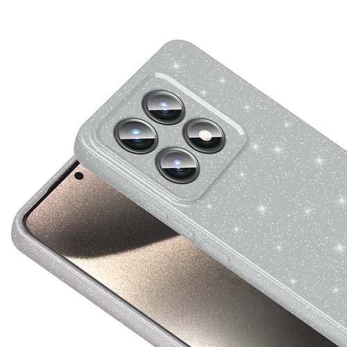 Xiaomi 14T Pro Kılıf Kamera Korumalı Simli Parıltılı Lüks Silikon