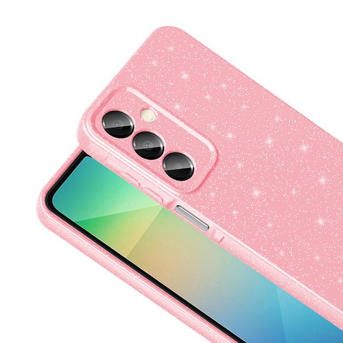 Galaxy A16 Kılıf Kamera Korumalı Simli Parıltılı Lüks Silikon