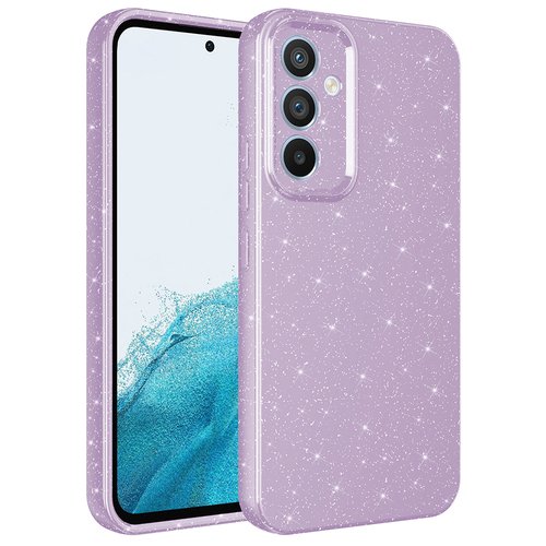 Galaxy S24 FE Kılıf Kamera Korumalı Simli Parıltılı Lüks Silikon