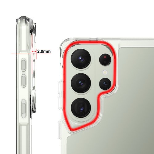 Galaxy S26 Ultra Kılıf Kamera Çıkıntılı Lüx Şeffaf Silikon