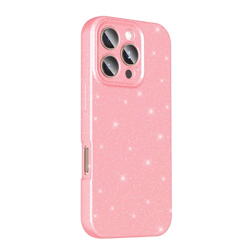 iPhone 16 Pro Kılıf Kamera Korumalı Simli Parıltılı Lüks Silikon