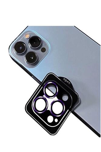 Apple iPhone 14 Pro Max Uyumlu CL-09 ​​​​Kamera Lens Koruyucu Kolay Takma Aparatlı