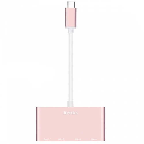 Benks U23 Type-C to USB Çoğaltıcı 3 in 1 (Type-C + USB 3.0 + USB 2.0) Dönüştürücü Adaptör