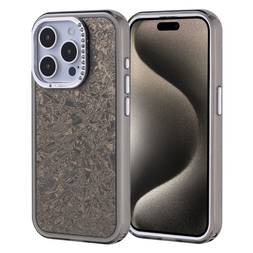 iPhone 15 Pro Kılıf Taşlı Işıltılı Tasarım Kamera Çıkıntılı Kapi Kapak