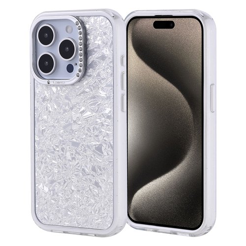 iPhone 15 Pro Kılıf Taşlı Işıltılı Tasarım Kamera Çıkıntılı Kapi Kapak