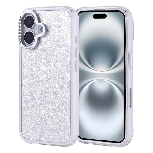 iPhone 16 Kılıf Taşlı Işıltılı Tasarım Kamera Çıkıntılı Kapi Kapak