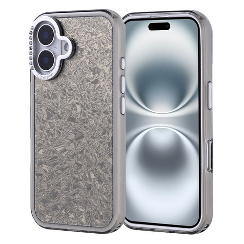 iPhone 16 Kılıf Taşlı Işıltılı Tasarım Kamera Çıkıntılı Kapi Kapak