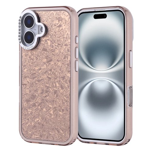 iPhone 16 Kılıf Taşlı Işıltılı Tasarım Kamera Çıkıntılı Kapi Kapak