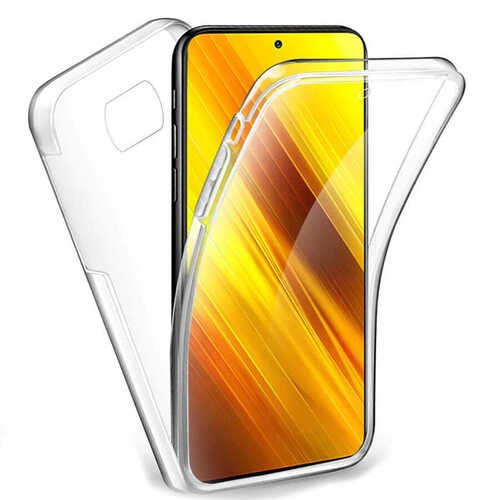 Xiaomi Poco X3 Kılıf 360 Tam Koruma Şeffaf Silikon