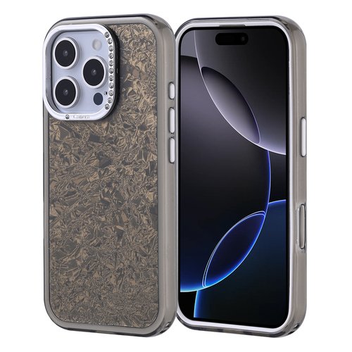 iPhone 16 Pro Kılıf Taşlı Işıltılı Tasarım Kamera Çıkıntılı Kapi Kapak