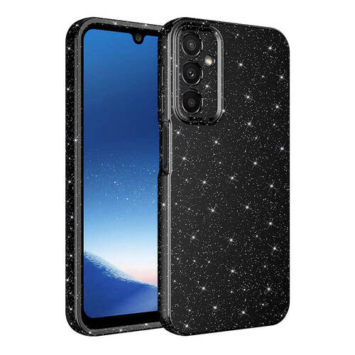 Galaxy A15 Kılıf Kamera Korumalı Simli Parıltılı Lüks Silikon